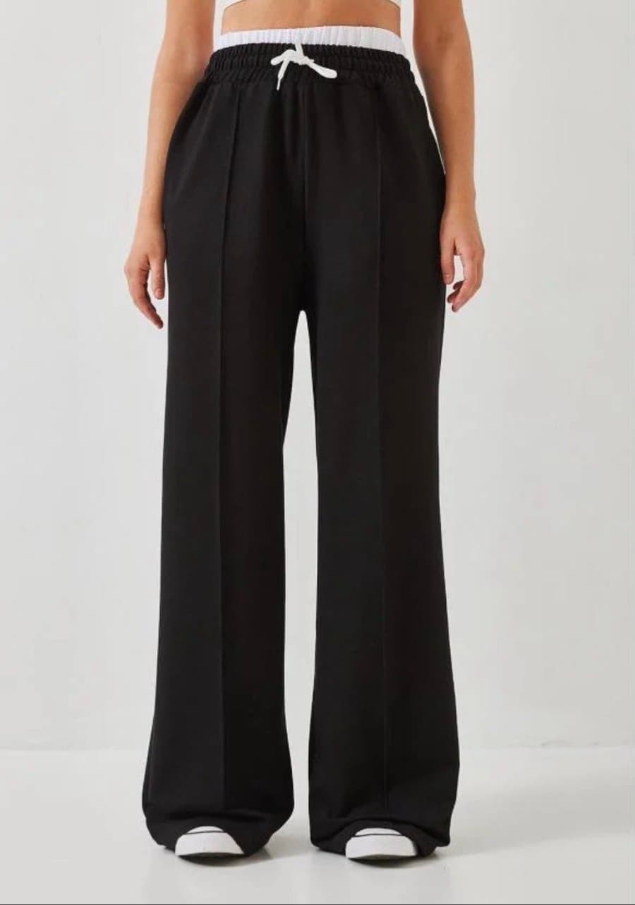 Black Wide-Leg Trousers