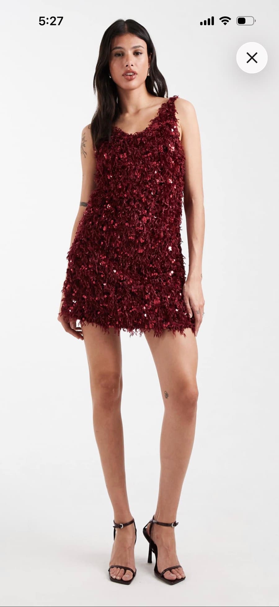Red Sequin Mini Dress