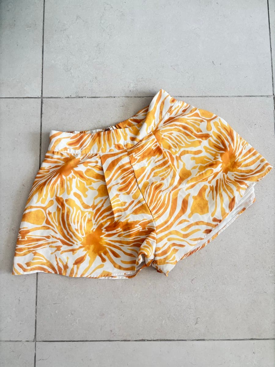 Printed High-Waist Shorts