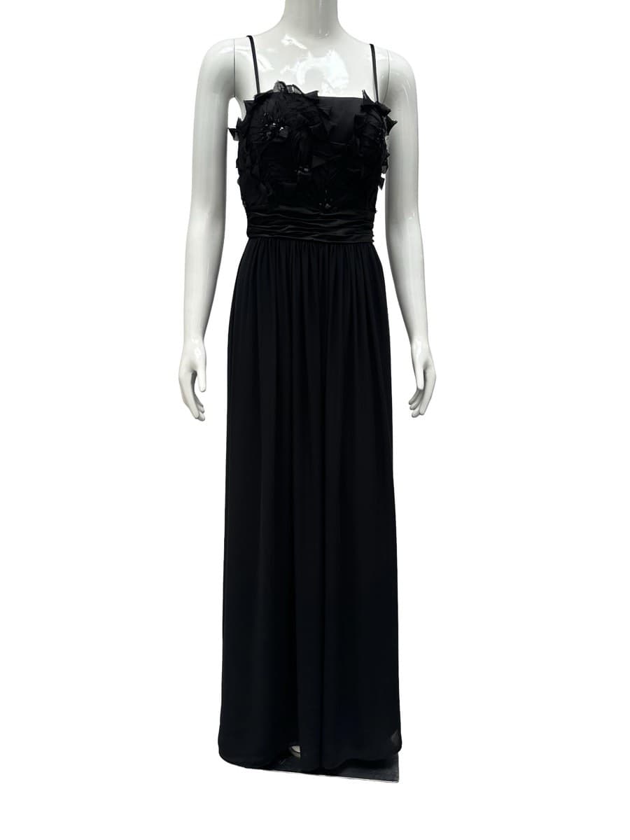 Max and Cleo Black Floral Embellished Gown - image 1