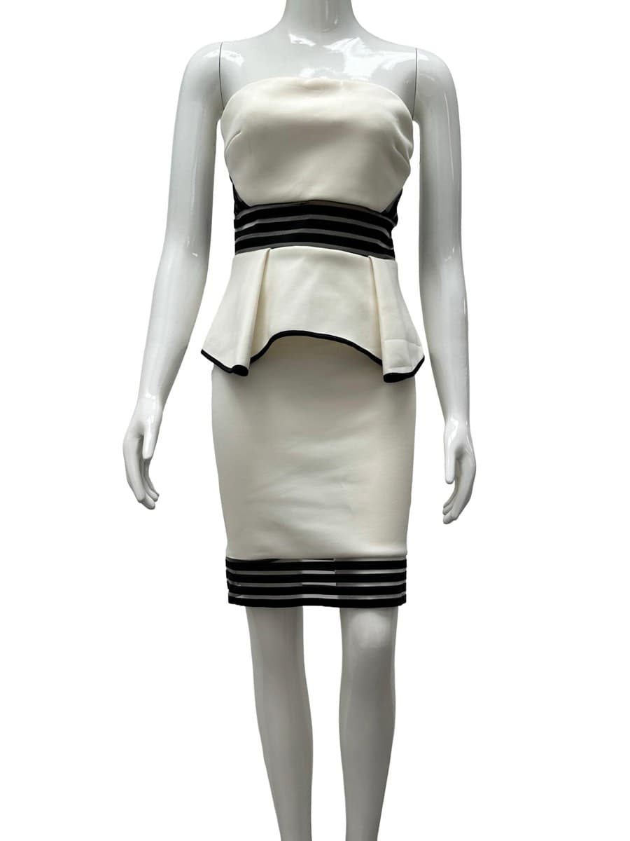 Lipsy Strapless Peplum Mini Dress