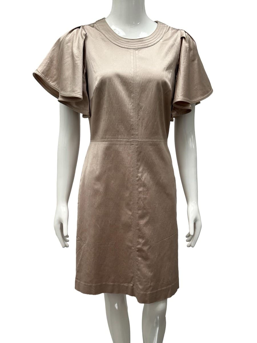 Banana Republic Satin Flutter Sleeve Dress