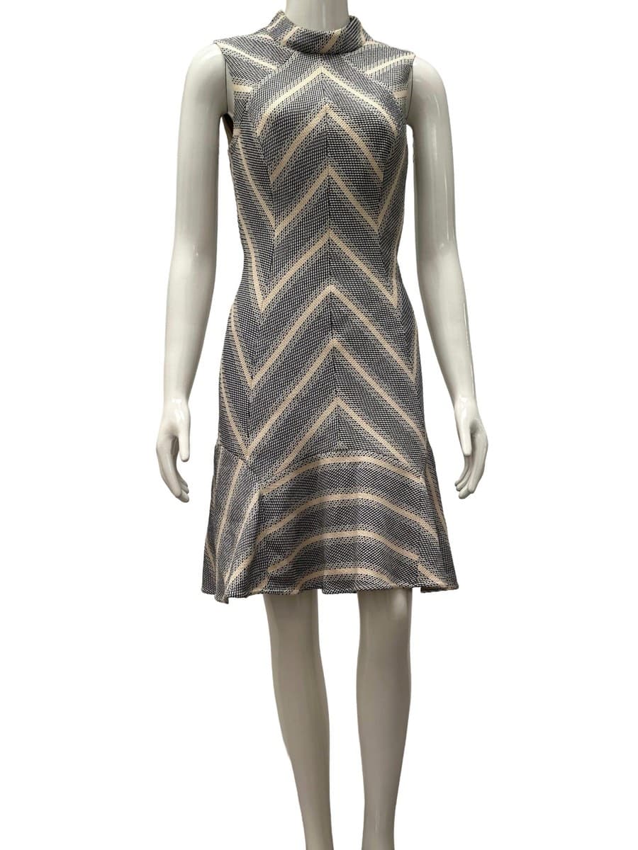 Karen Millen Chevron Sleeveless Mini Dress