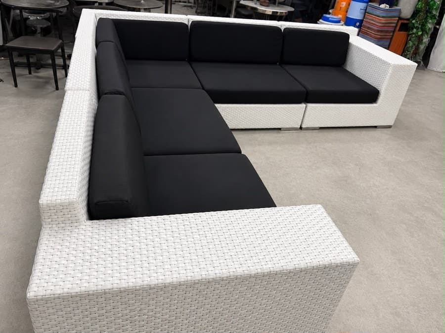 White Woven Sectional 5seater sofa