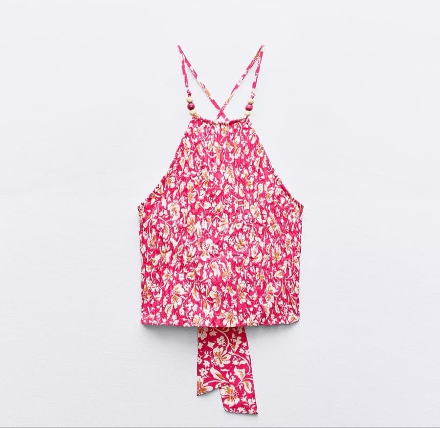 Floral Halter Neck Top - image 1