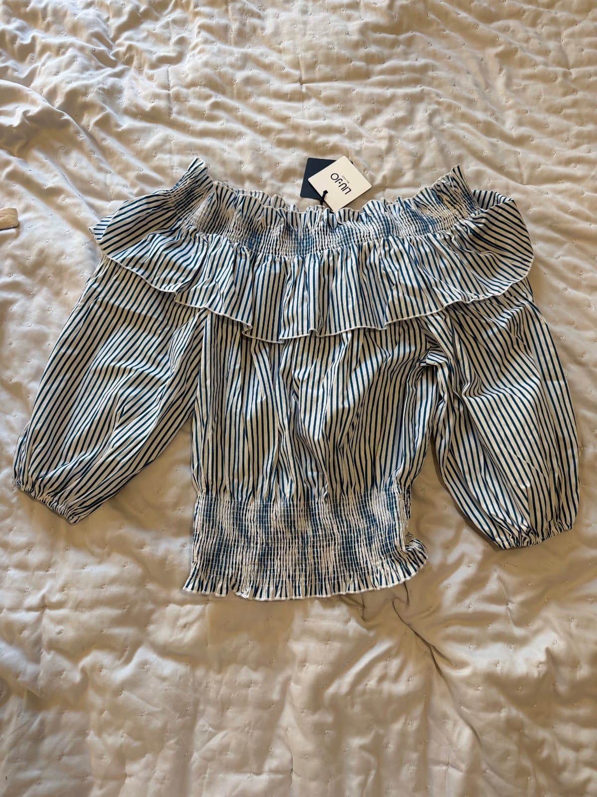 Liu Jo Milano - Off-shoulder / bardot striped blouse - image 1