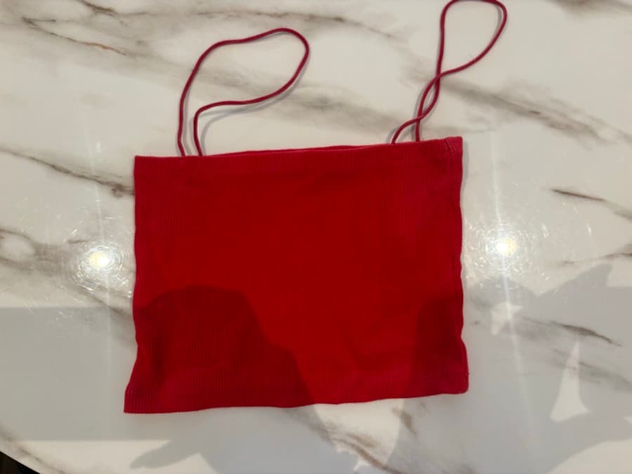 Red Ribbed Cami Top