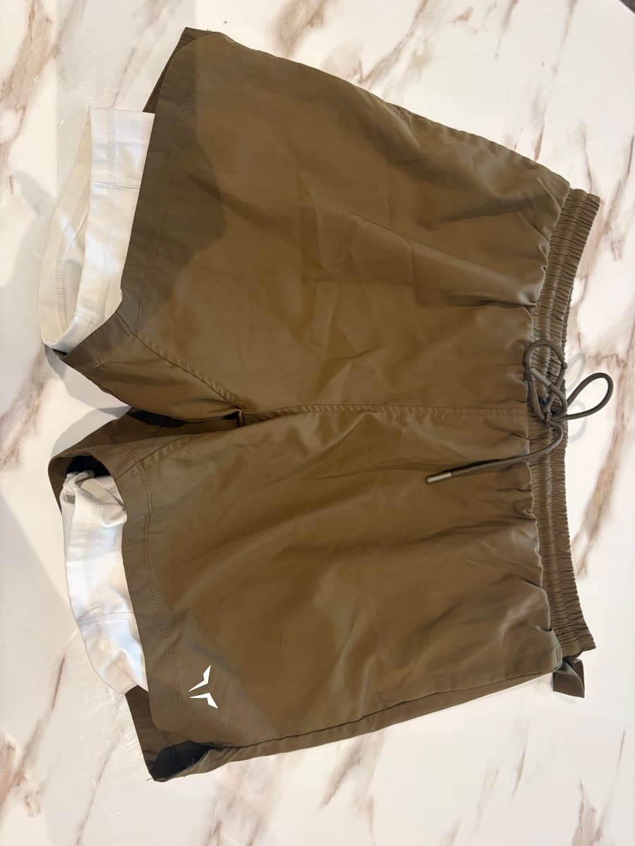 Olive/Brown Athletic Shorts