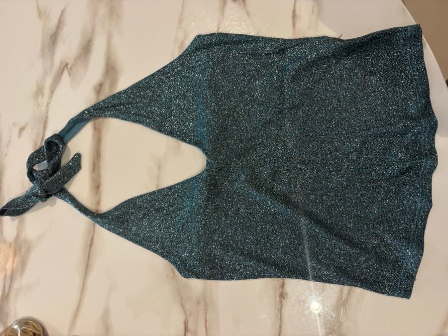 Shimmer Halter Neck Top