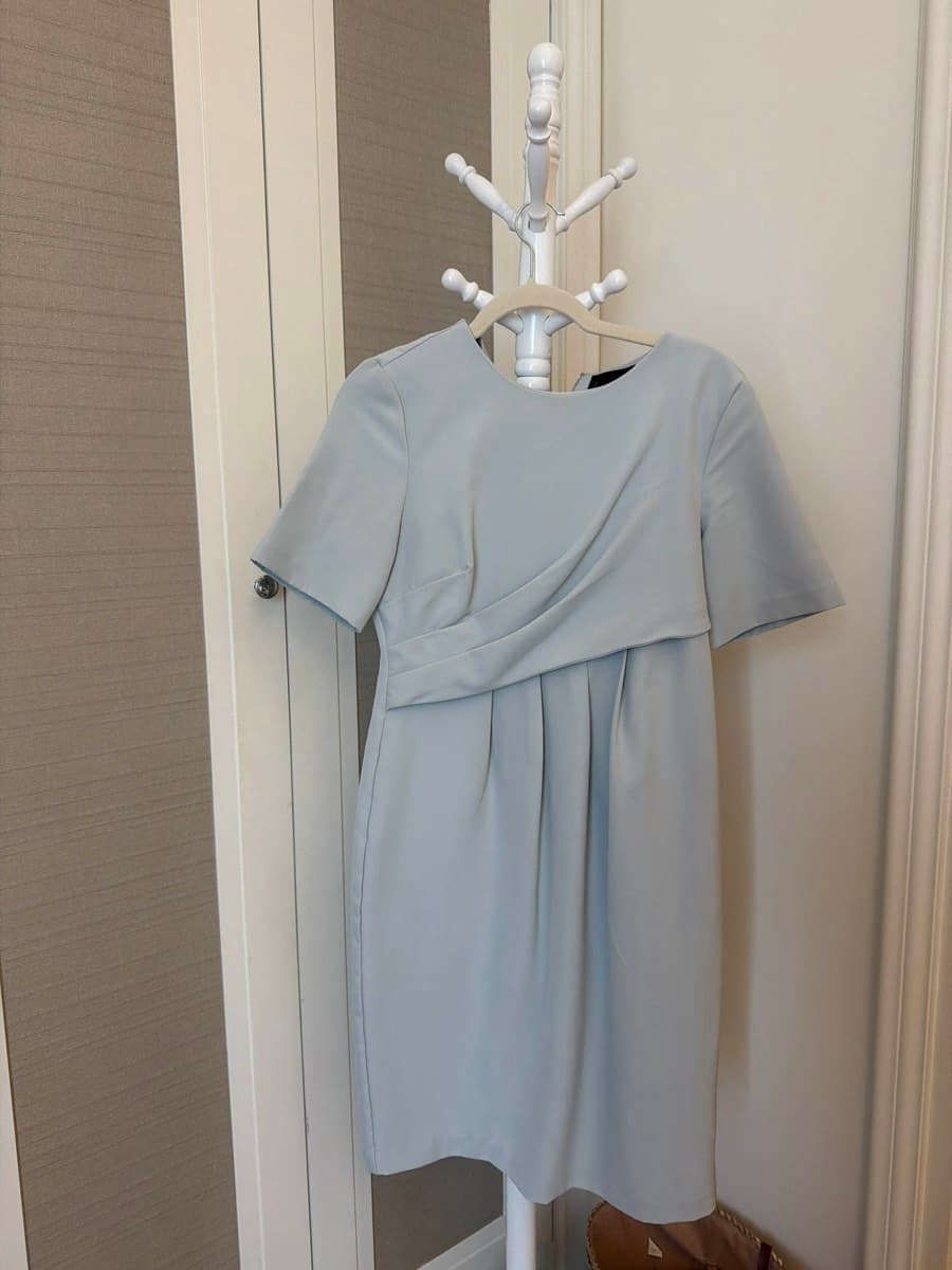 Blue office dress