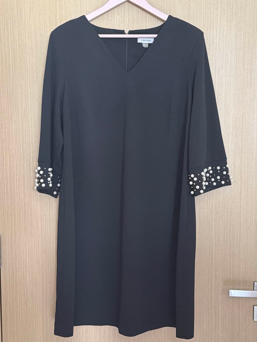 Calvin Klein Pearl-Cuff Dress