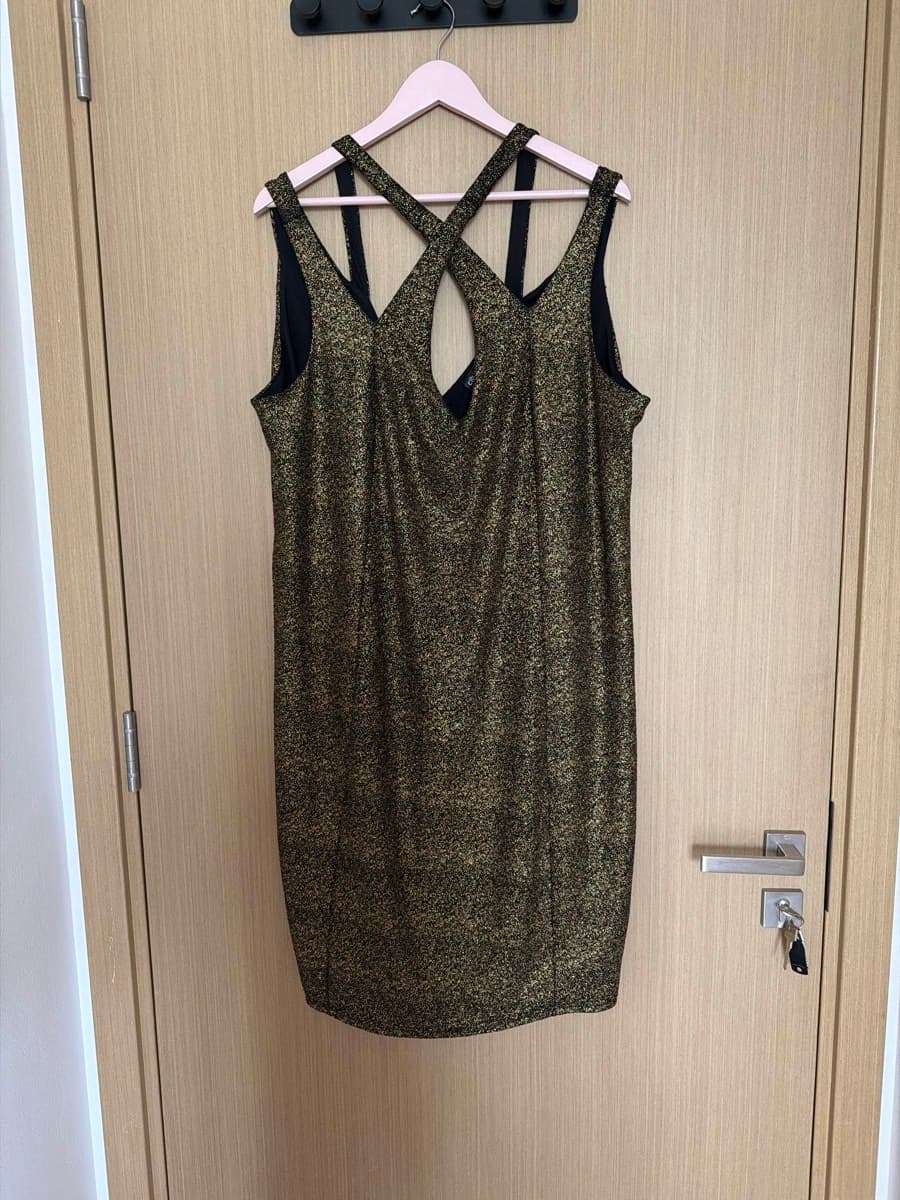 Glitter Black Mini Dress