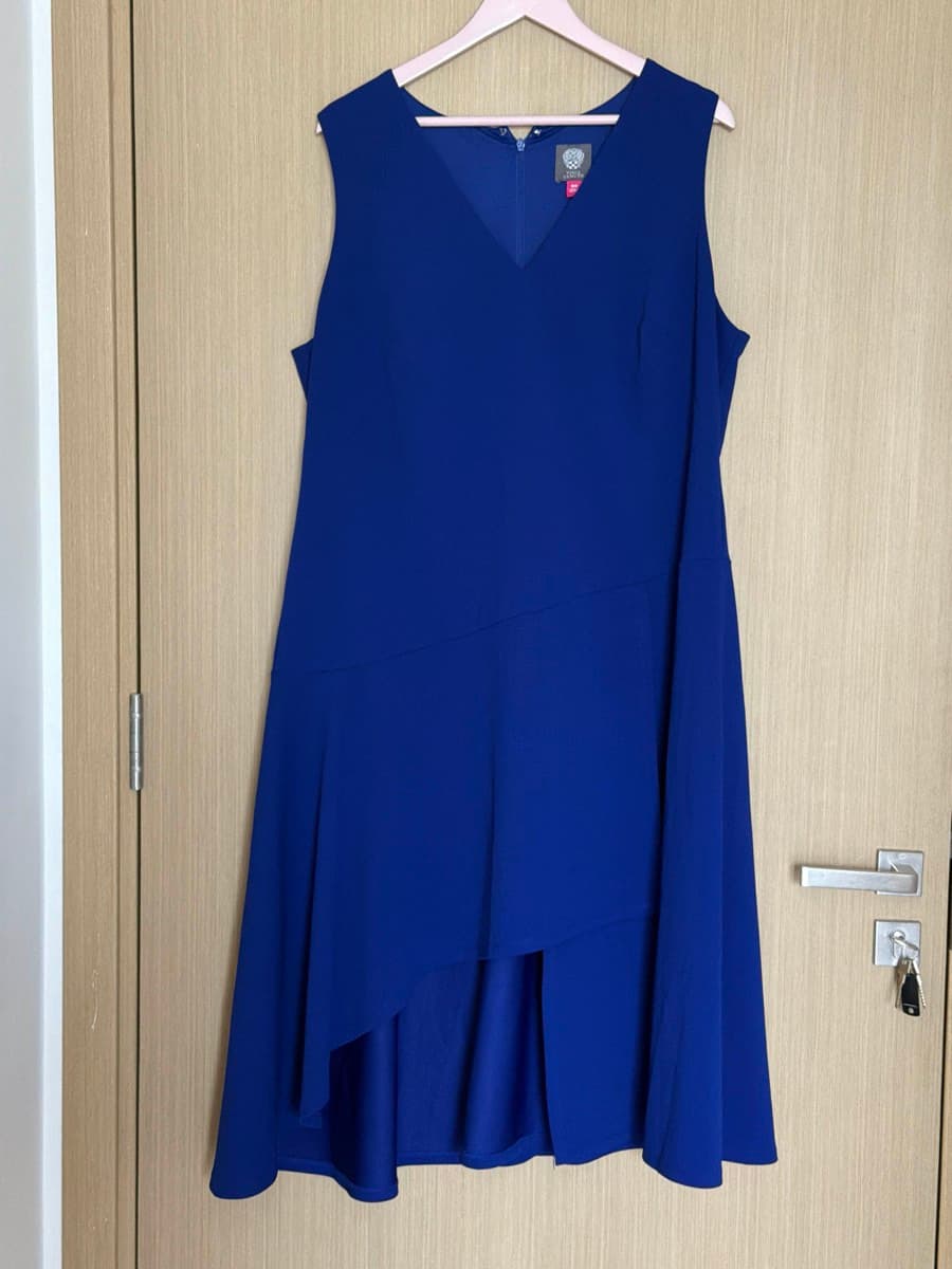 Vince Camuto Blue Asymmetrical Dress - image 1