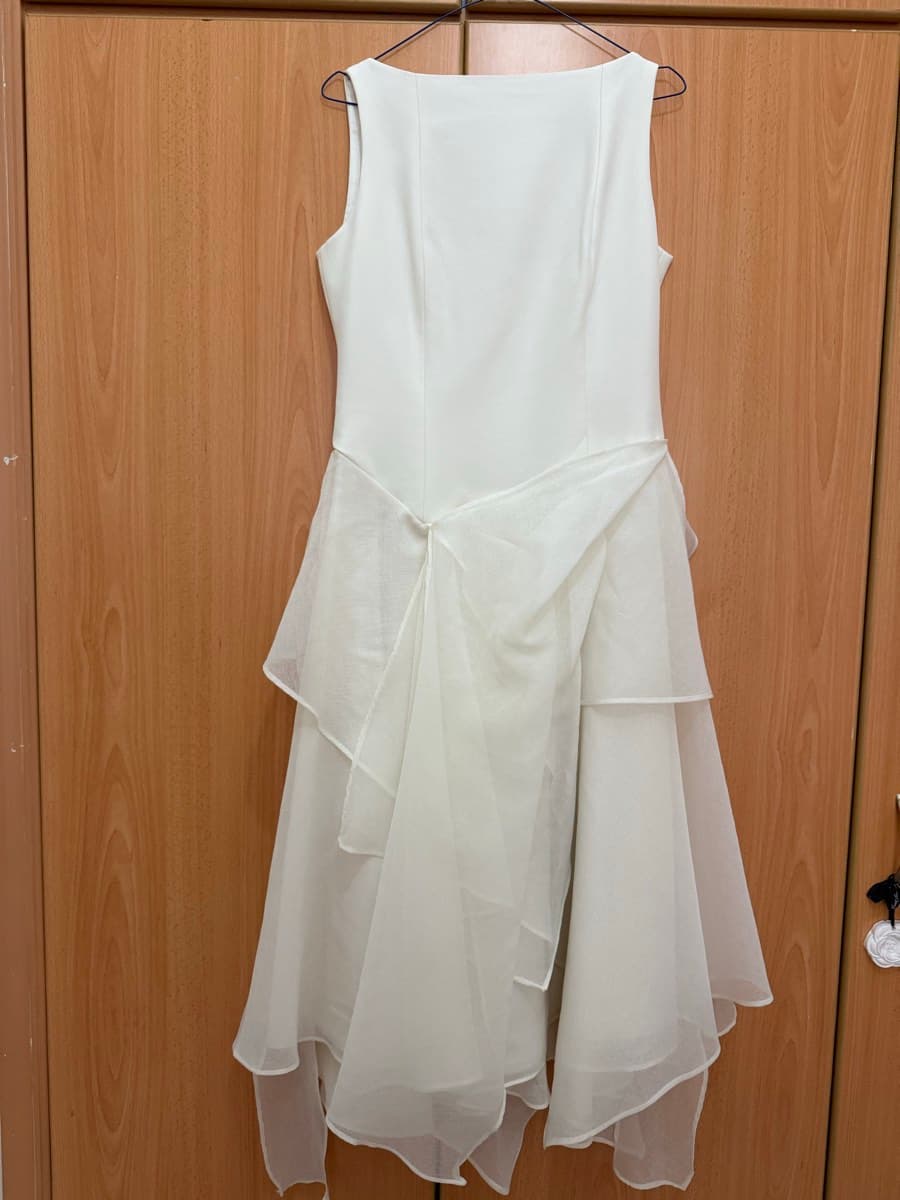 Cream Layered Organza Dress - image 1