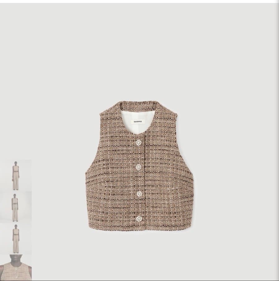Sandro Javier Tweed Vest