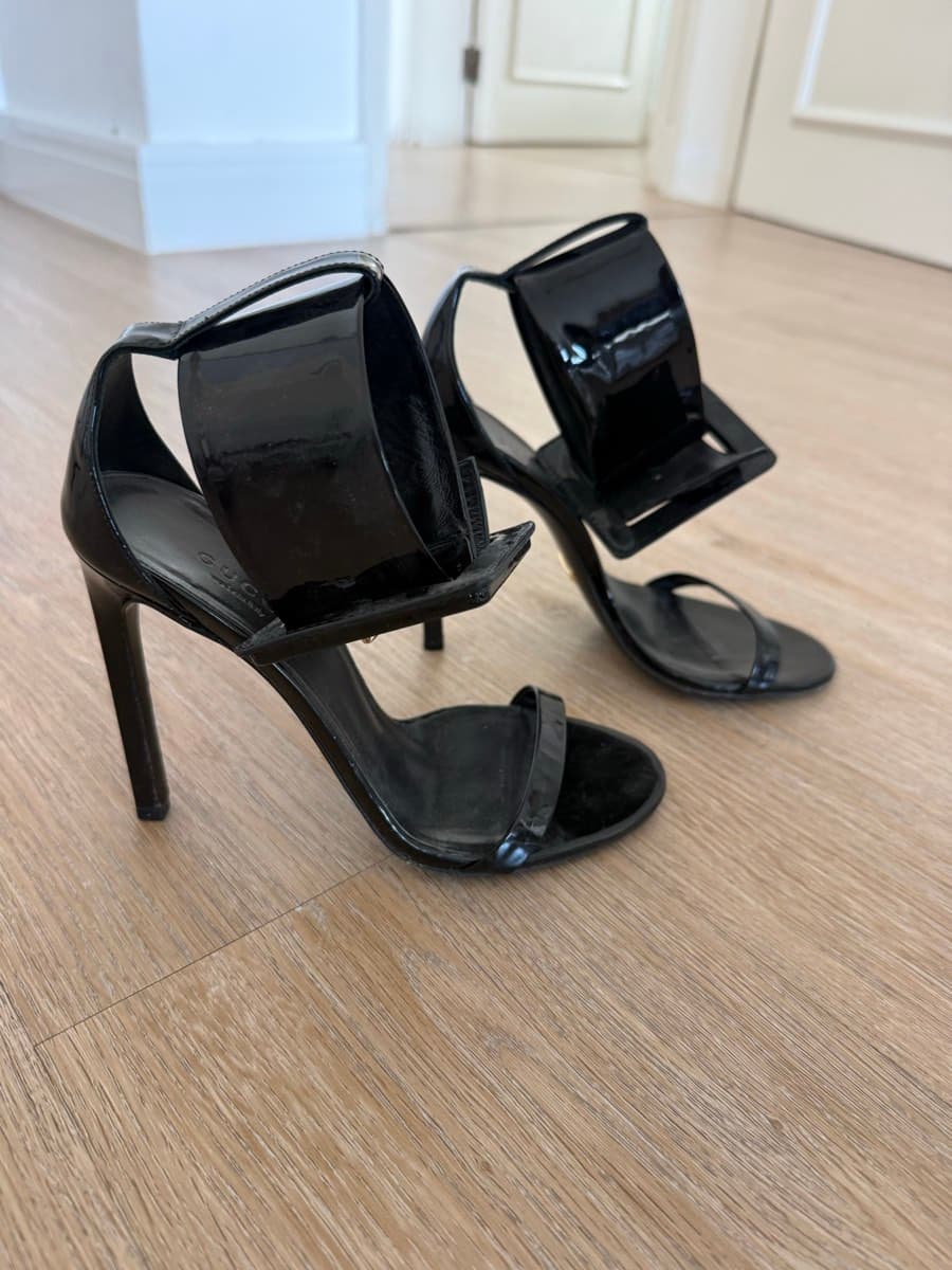 Gucci Black High Heeled Sandal