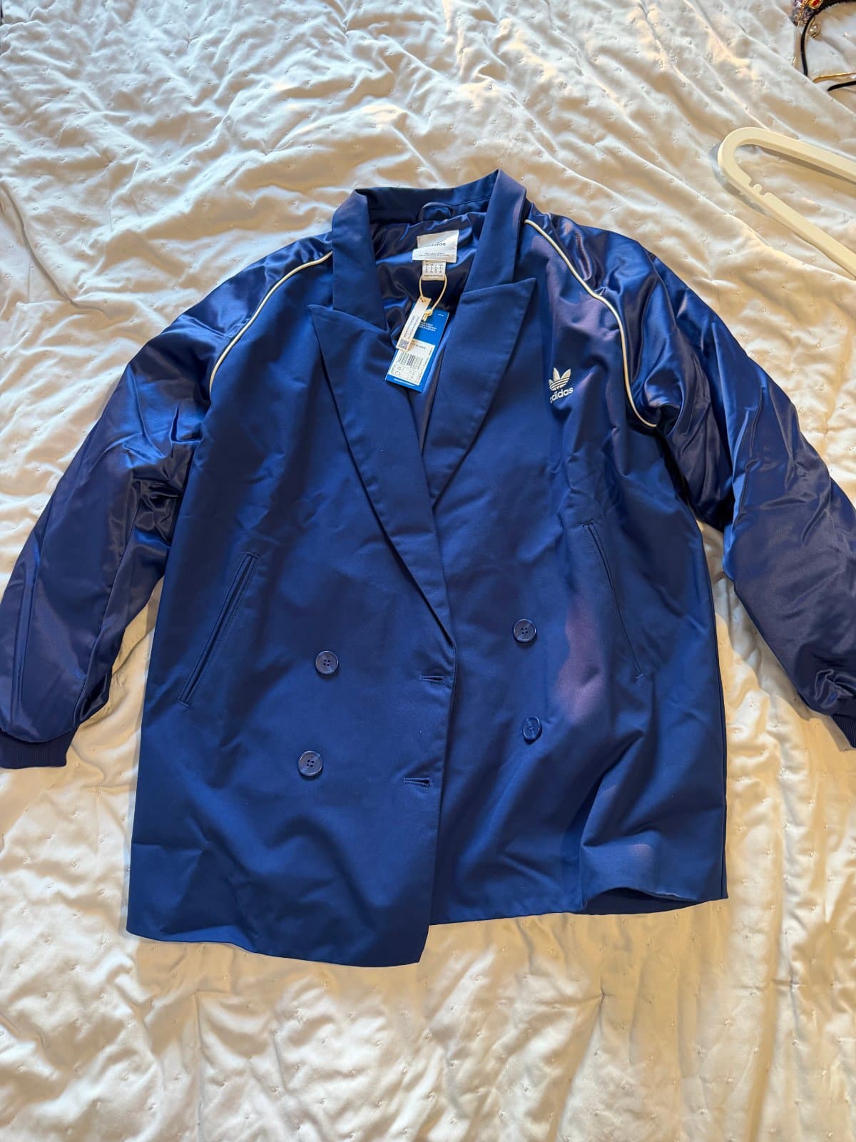 Limited Edition Adidas Originals Blue Varsity Blazer Jacket – New With Tags - image 1