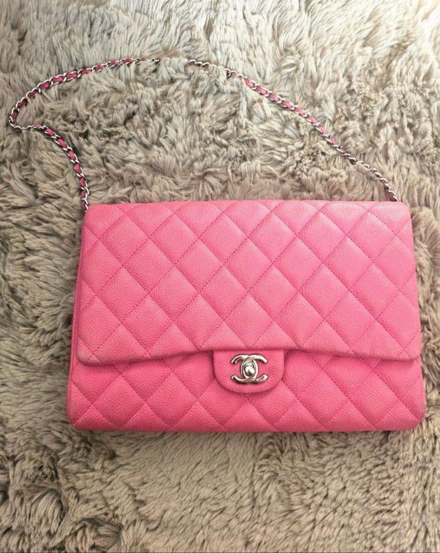 Chanel Quilted Pink Flap Bag - image 1