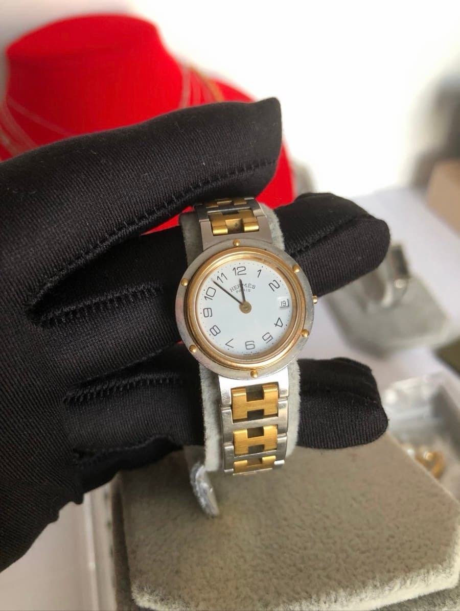 Hermes Clipper Two-Tone Watch