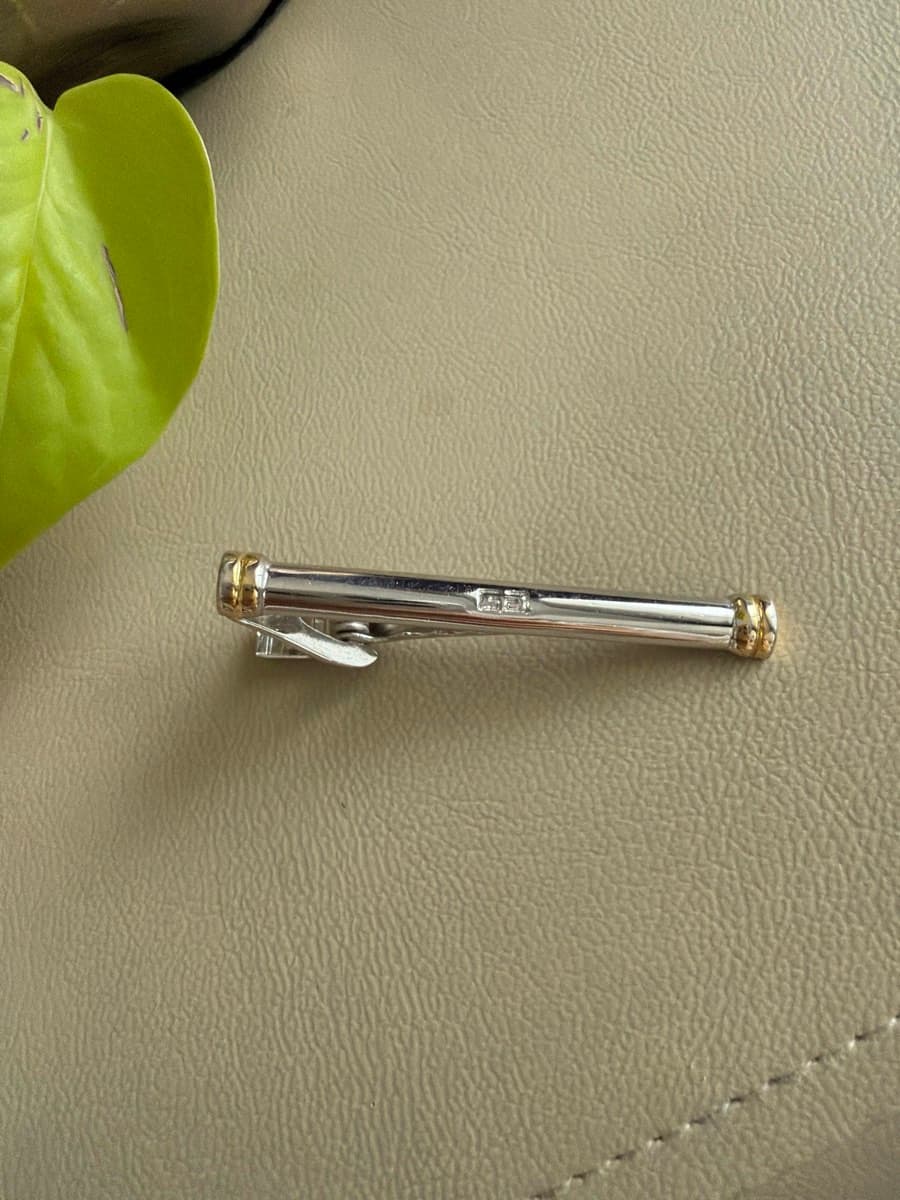 Silver and Gold Tie Clip