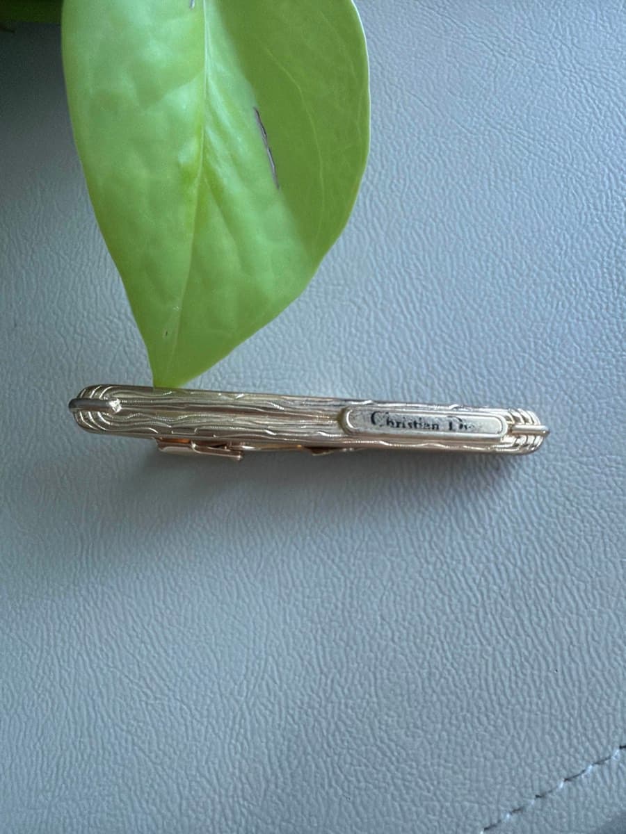 Christian Dior Gold Tie Clip