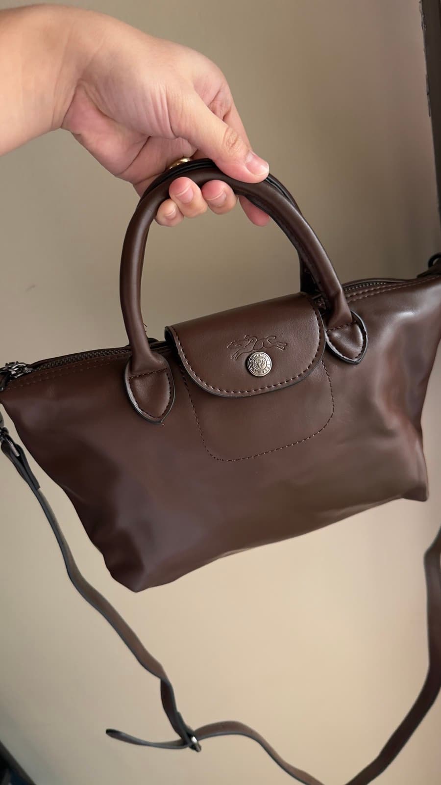 Longchamp Brown Leather Handbag