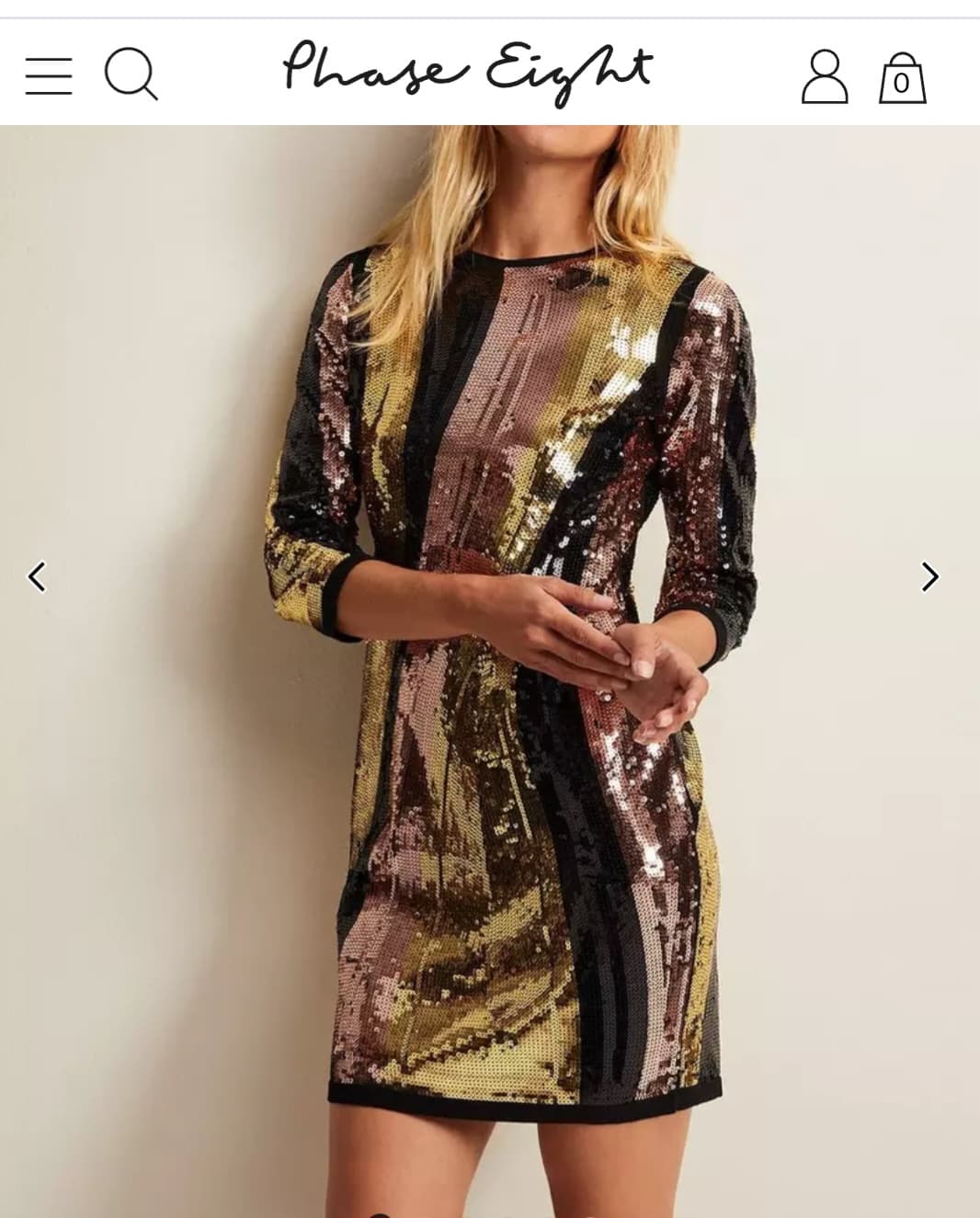 NEW Phase Eight Cassey Sequin Dress – UK 10 – With Tags - image 1