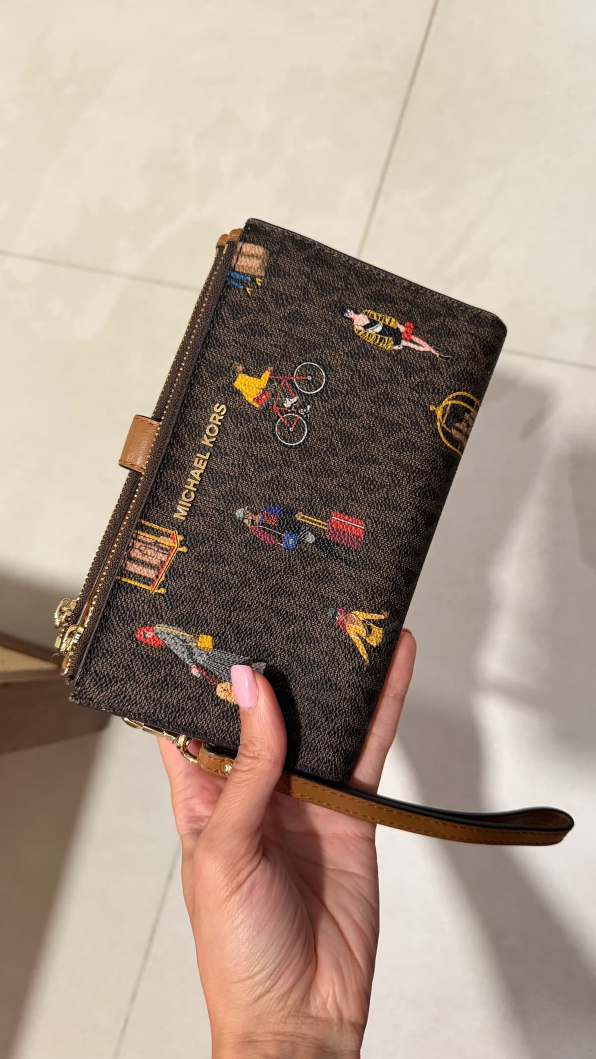 Michael Kors Monogram Wristlet Wallet