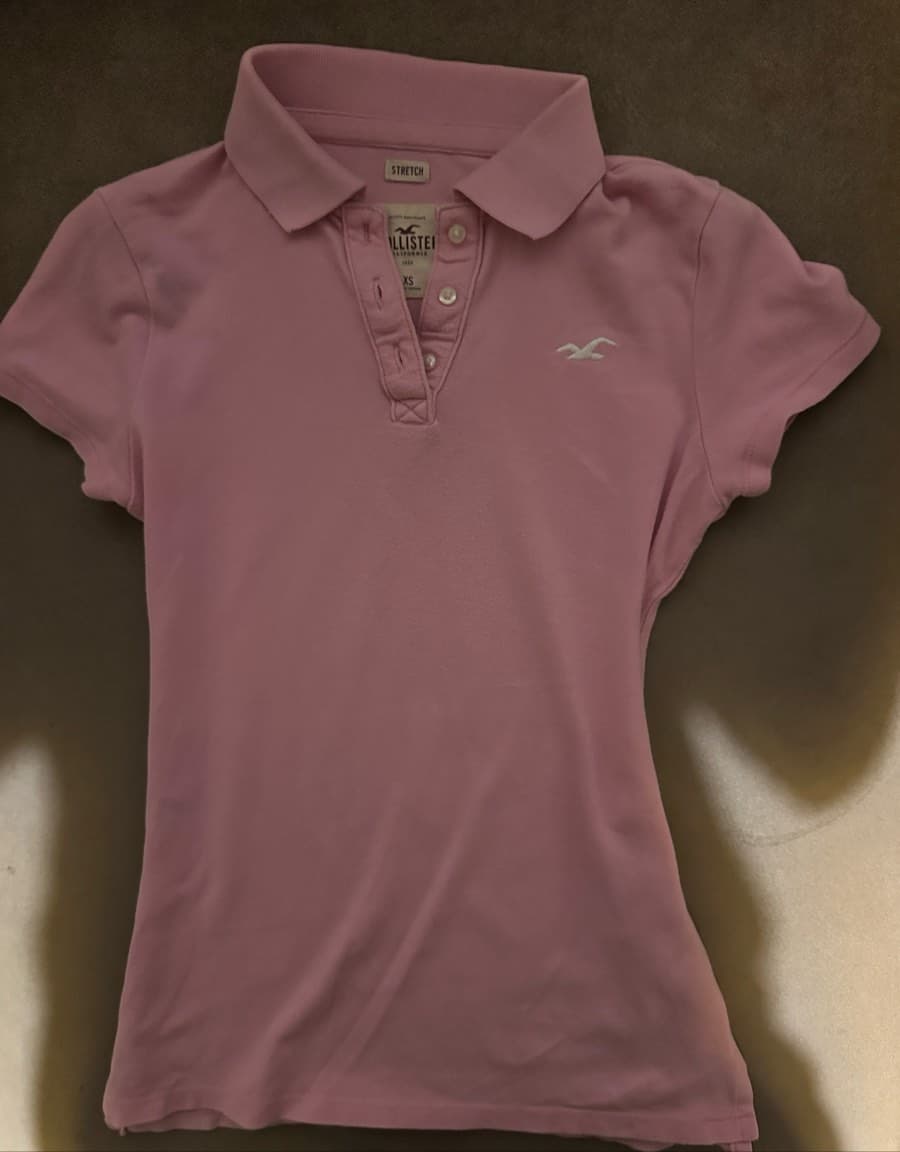 Vintage hollister Pink Polo Top - image 1