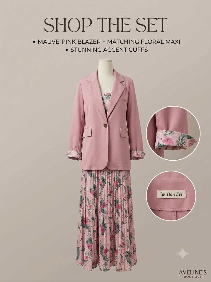 Free size Mauve Floral Set