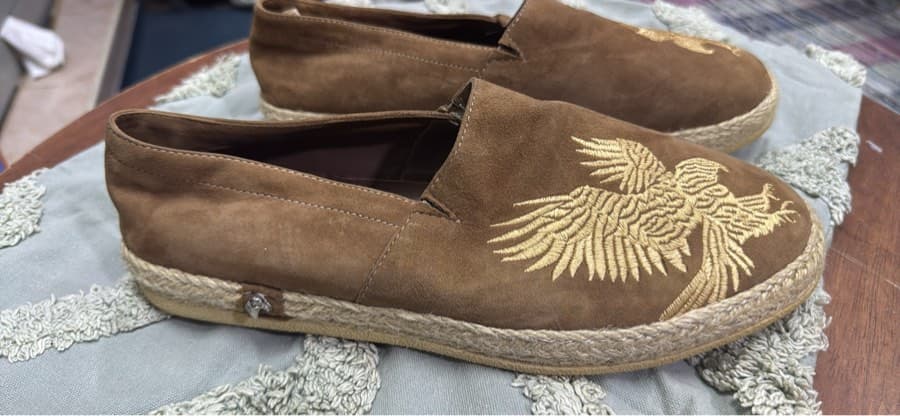Brown Suede Espadrille Loafersi