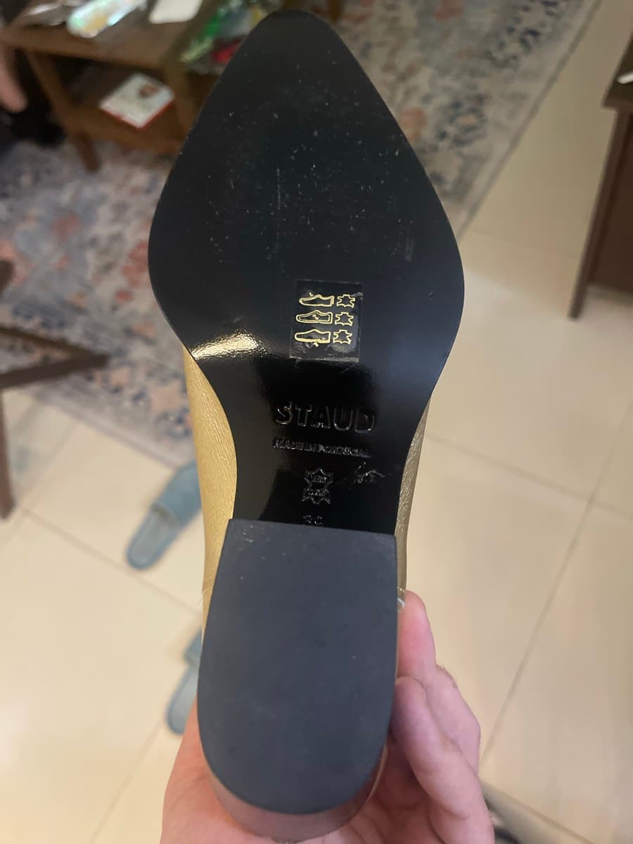 Staud Gold Leather Boots