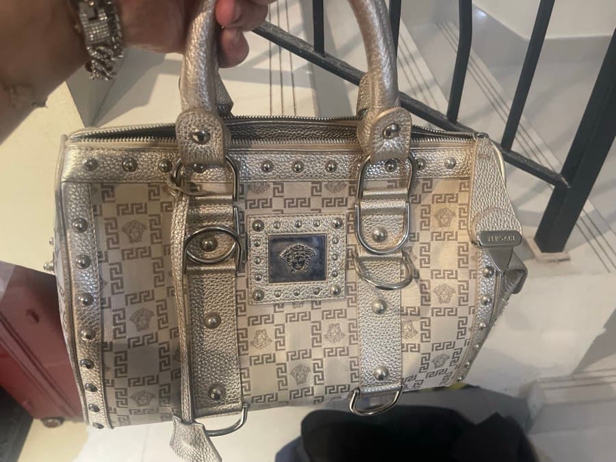 Versace Medusa Studded Handbag