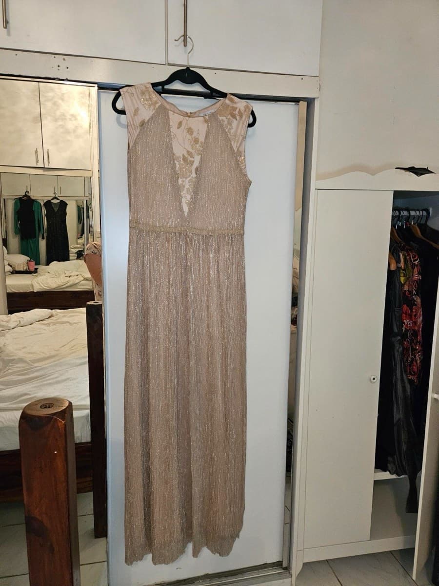 Embroidered Sleeveless Maxi Dress - image 1