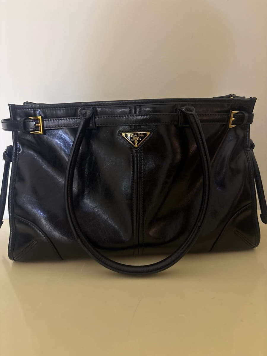 Prada Black Leather Tote