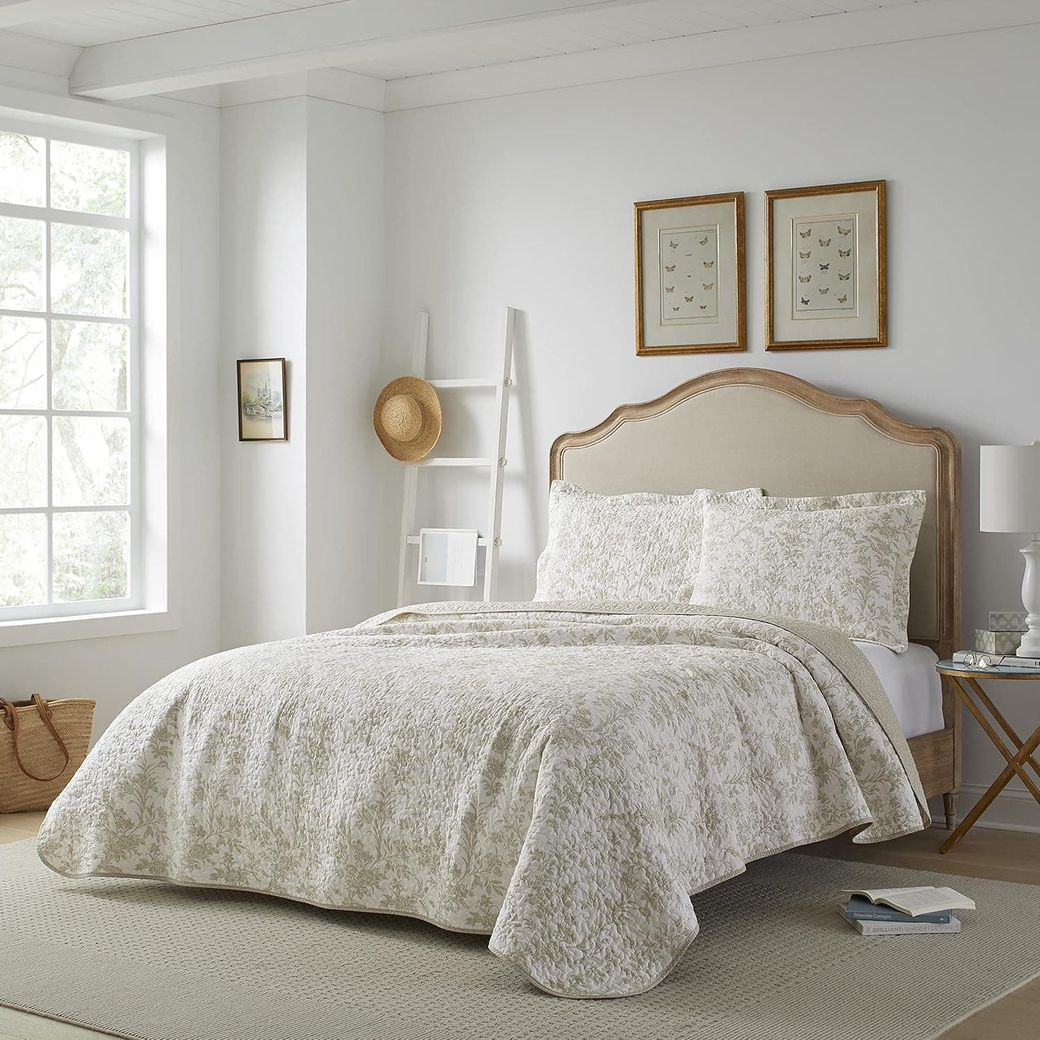 Laura Ashley Home - Amberley Collection Floral Quilt Set., Cotton, Queen size