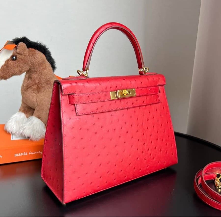 Hermès Kelly Ostrich Bag