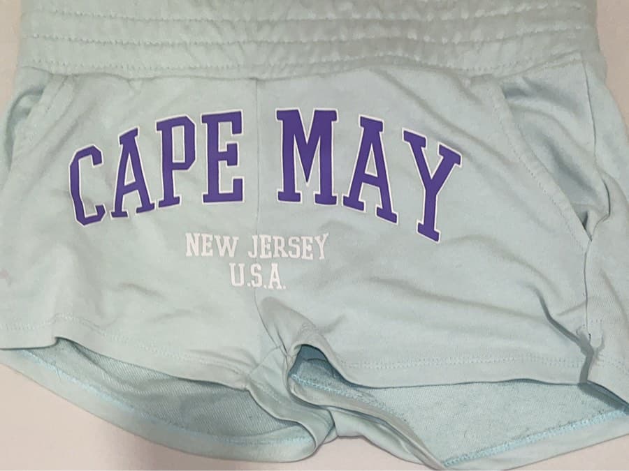 Light Blue Graphic Shorts