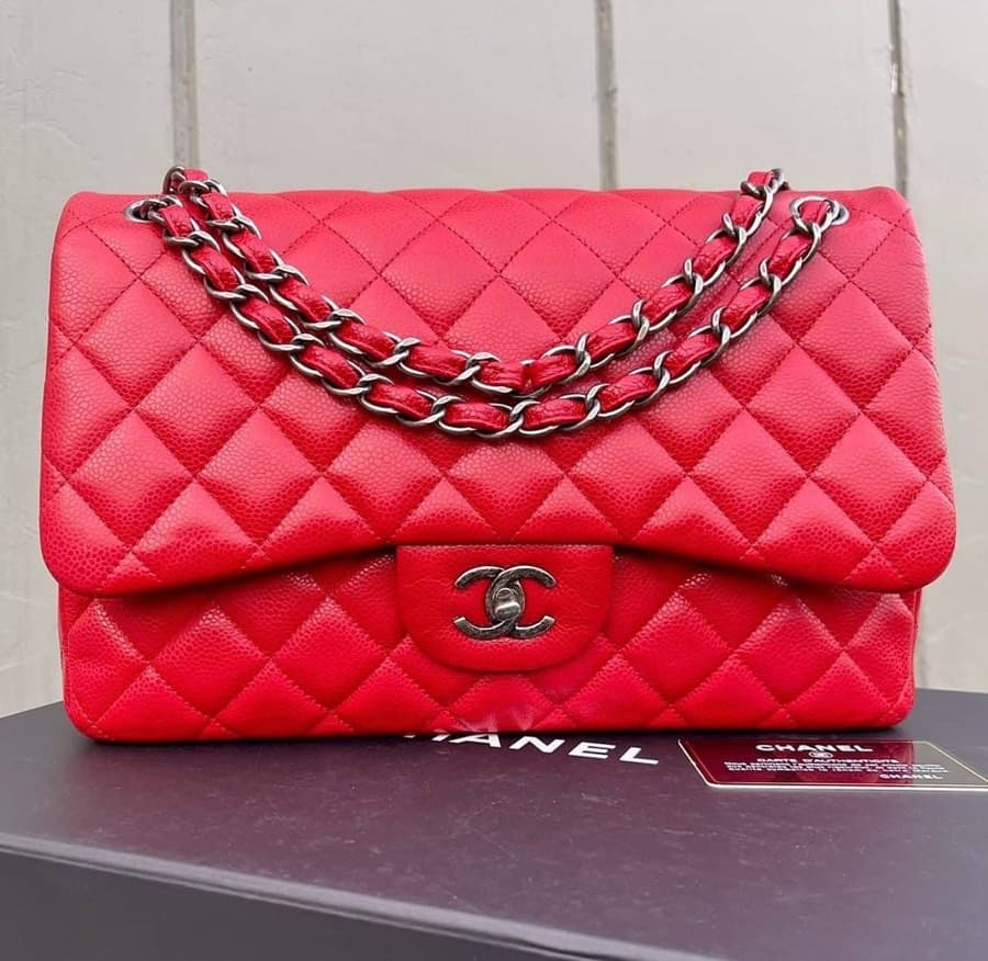 Chanel Red Caviar Classic Flap