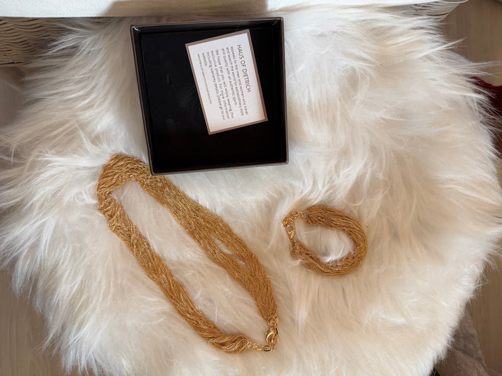 Haus of Dietrich gold-tone multi-strand necklace - image 1