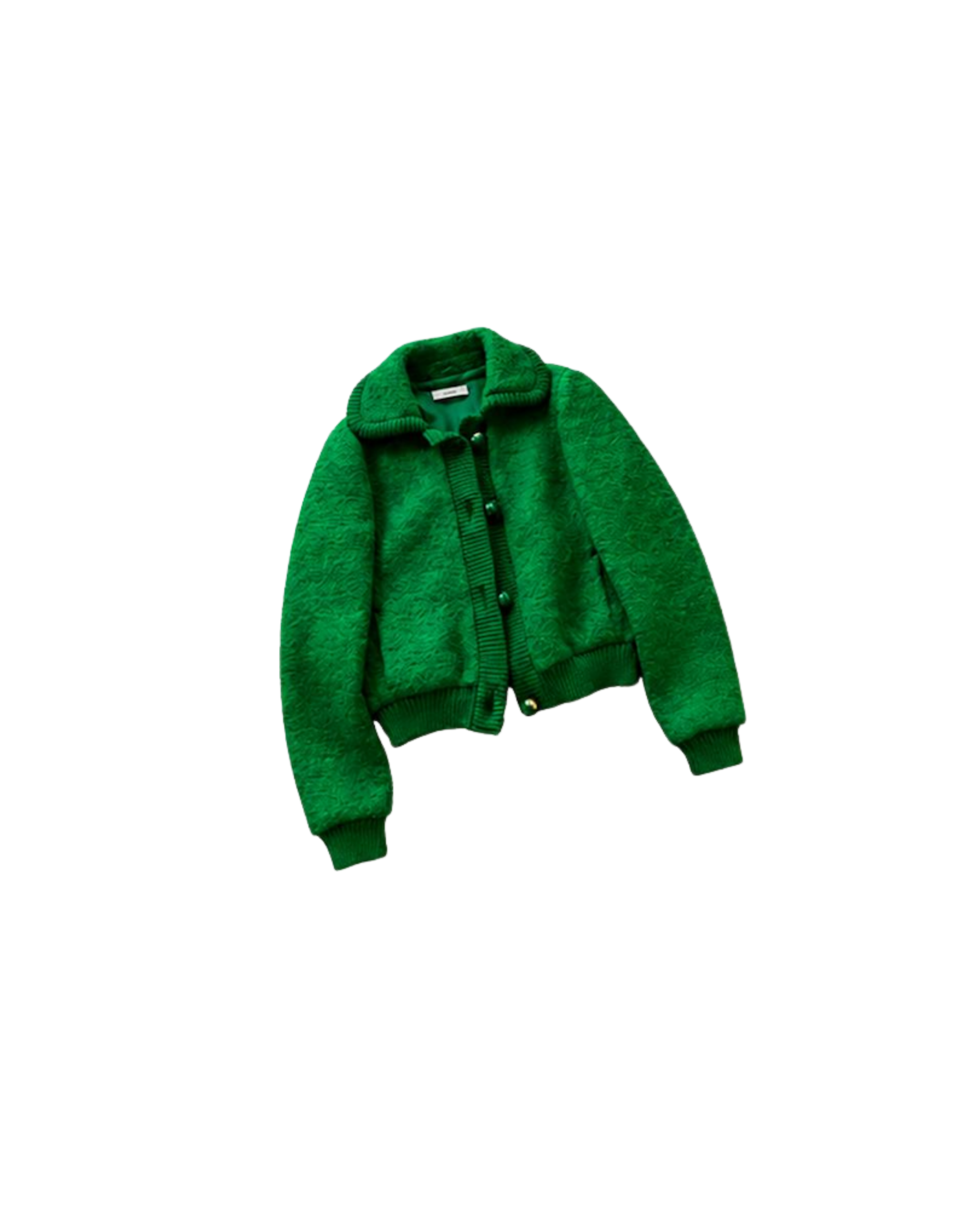 Green knit jacket